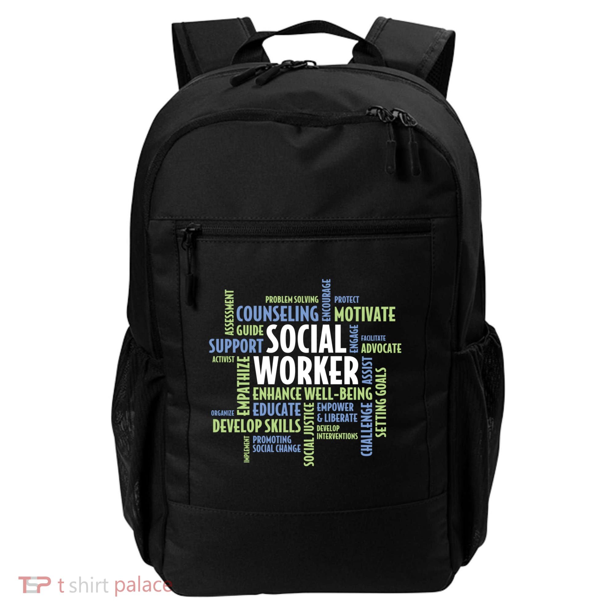 Words LCSW Social Work Month Gift For Social Worker Backpack