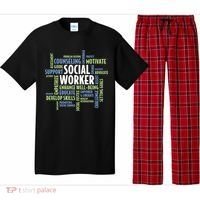 Words LCSW Social Work Month Gift For Social Worker Pajama Set thumb 0