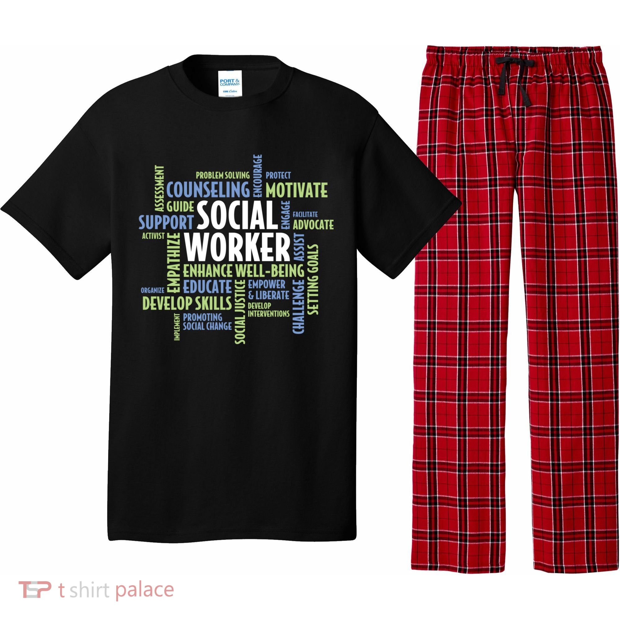 Words LCSW Social Work Month Gift For Social Worker Pajama Set