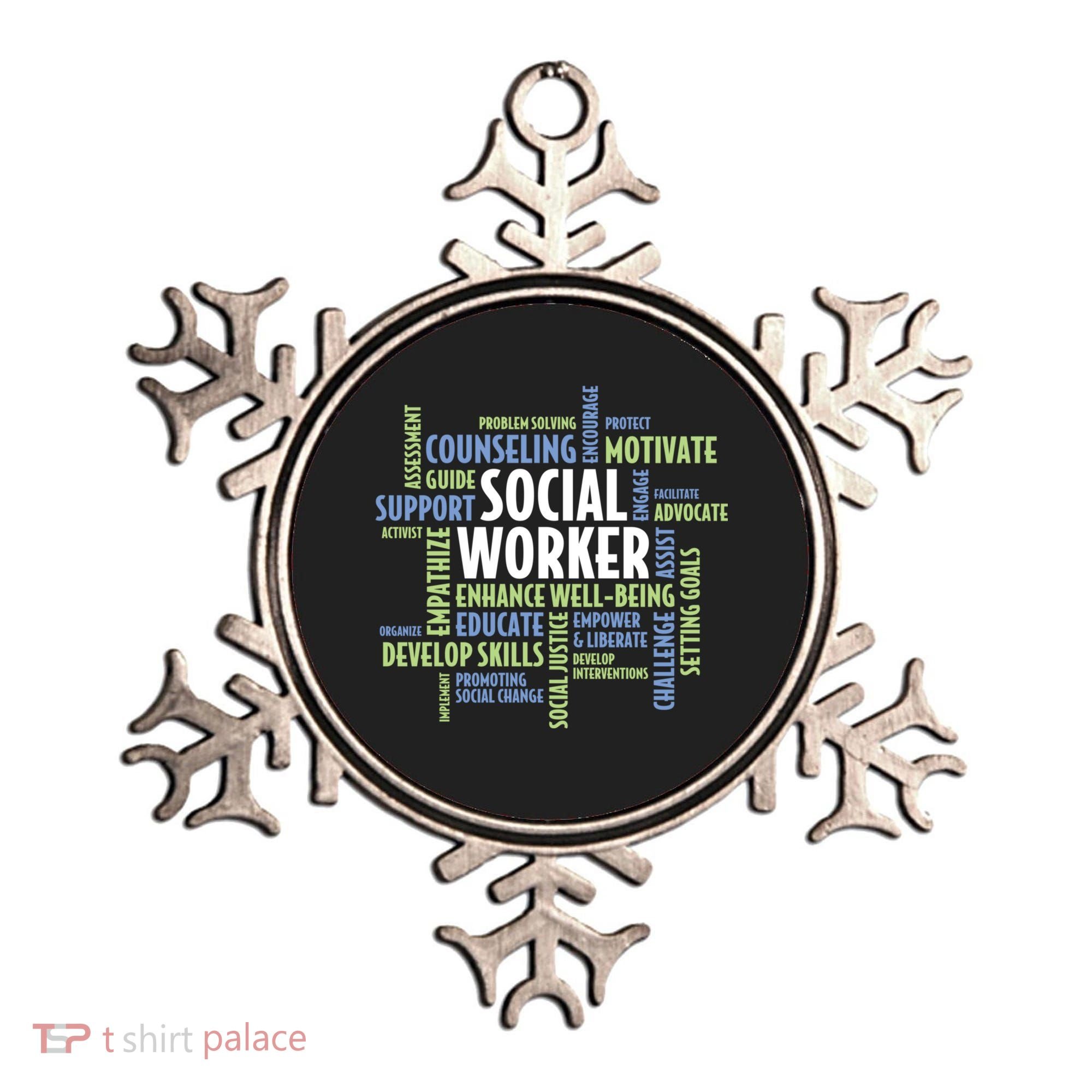 Words LCSW Social Work Month Gift For Social Worker Ornament