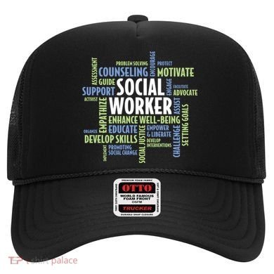 Words LCSW Social Work Month Gift For Social Worker Hat