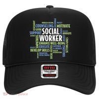 Words LCSW Social Work Month Gift For Social Worker Hat thumb 0