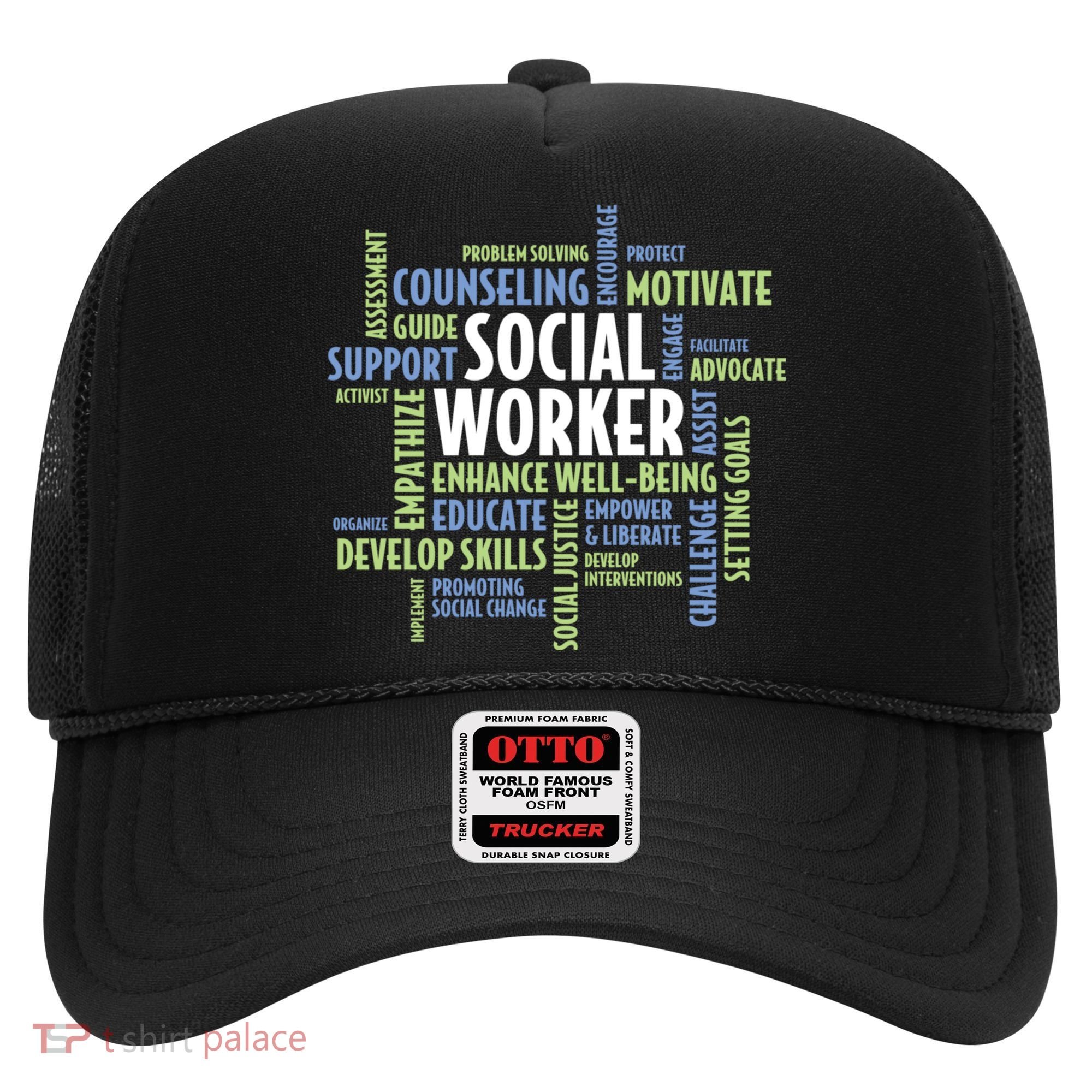 Words LCSW Social Work Month Gift For Social Worker Hat