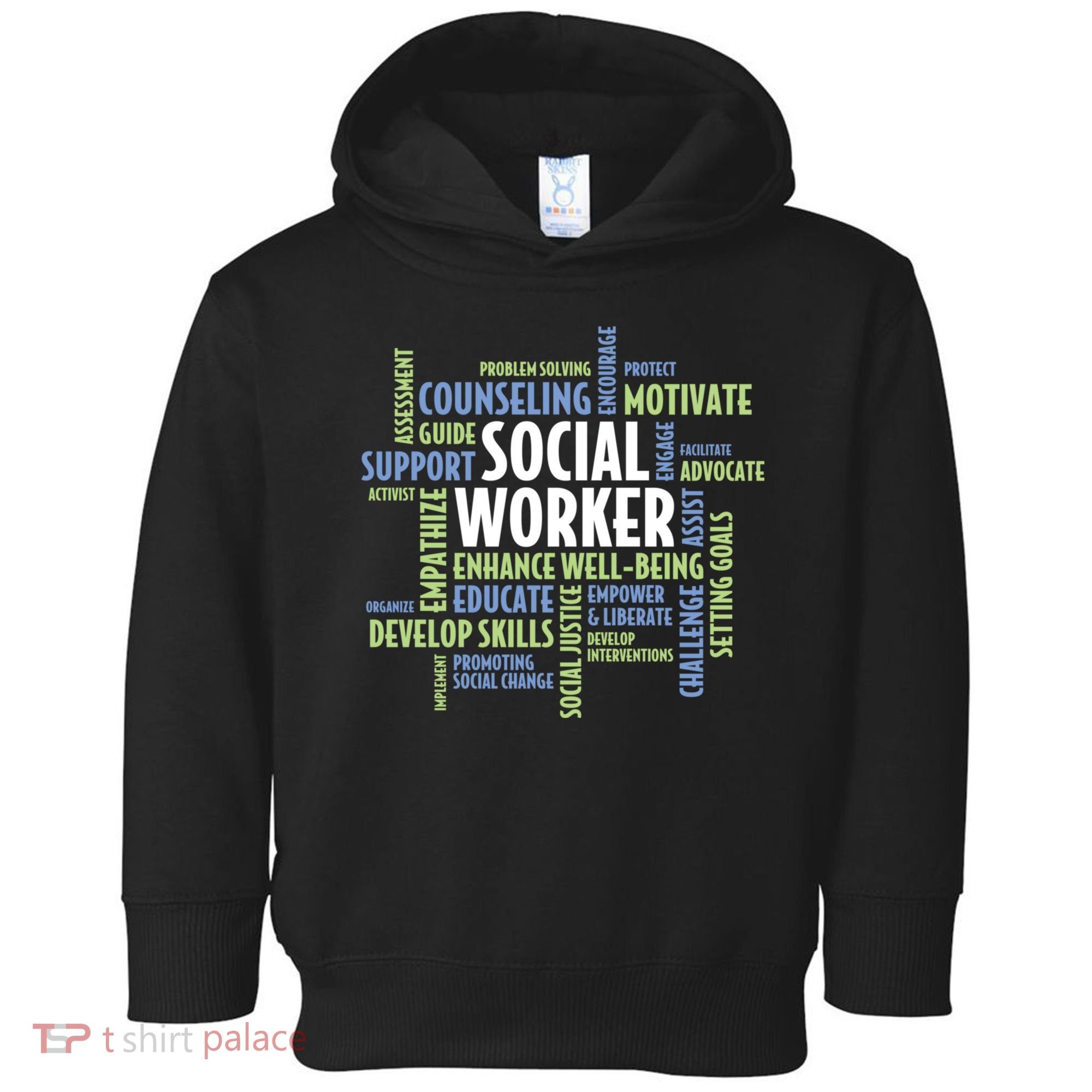 Words LCSW Social Work Month Gift For Social Worker Toddler Hoodie