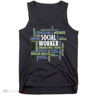 Words LCSW Social Work Month Gift For Social Worker Tank Top