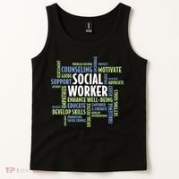 Words LCSW Social Work Month Gift For Social Worker Tank Top thumb 2