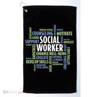 Words LCSW Social Work Month Gift For Social Worker Golf Towel thumb 0