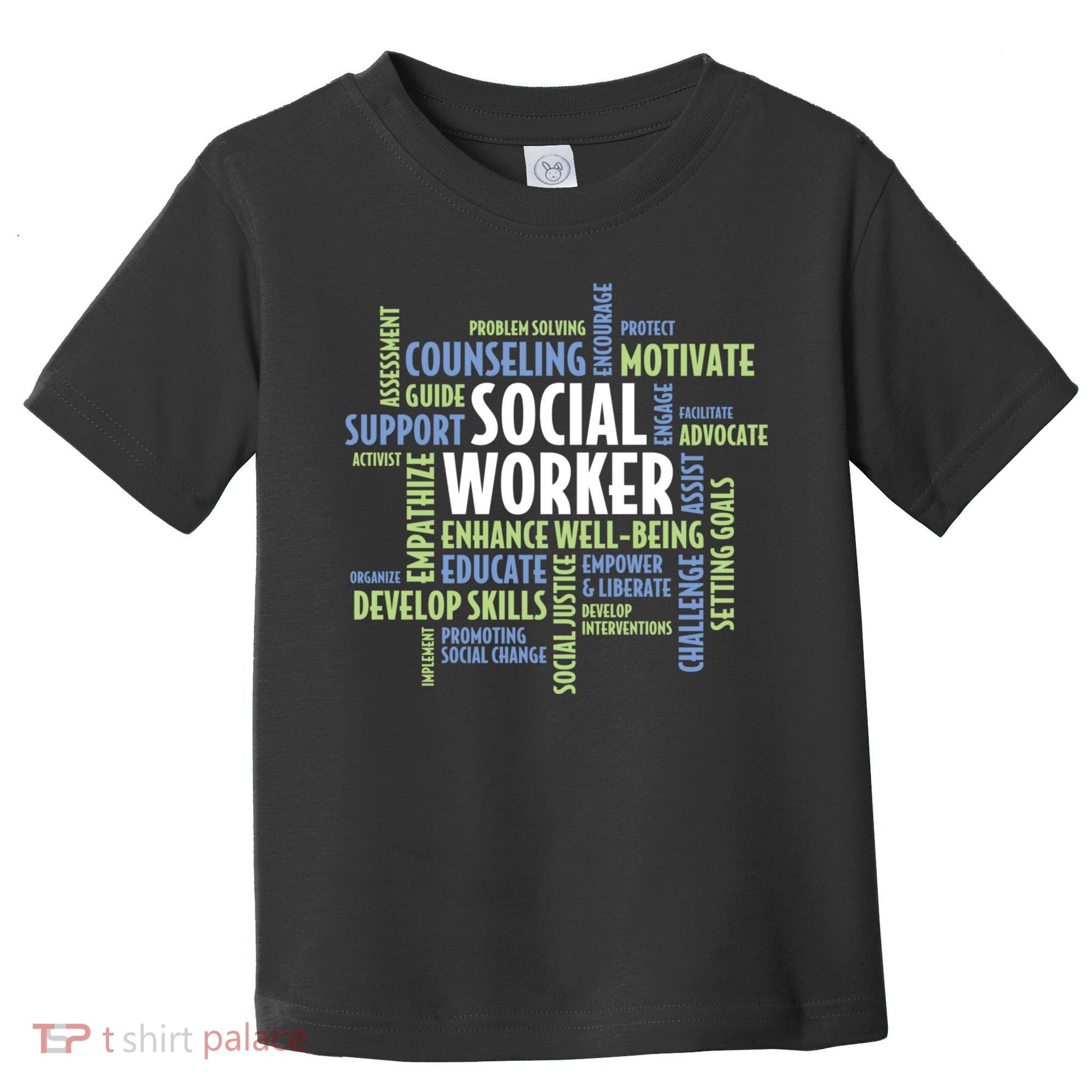 Words LCSW Social Work Month Gift For Social Worker Toddler T-Shirt
