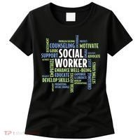 Words LCSW Social Work Month Gift For Social Worker Women's T-Shirt thumb 0