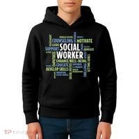 Words LCSW Social Work Month Gift For Social Worker Kids Hoodie thumb 4