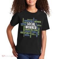 Words LCSW Social Work Month Gift For Social Worker Kids T-Shirt thumb 2