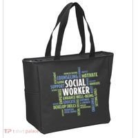 Words LCSW Social Work Month Gift For Social Worker Tote Bag thumb 2