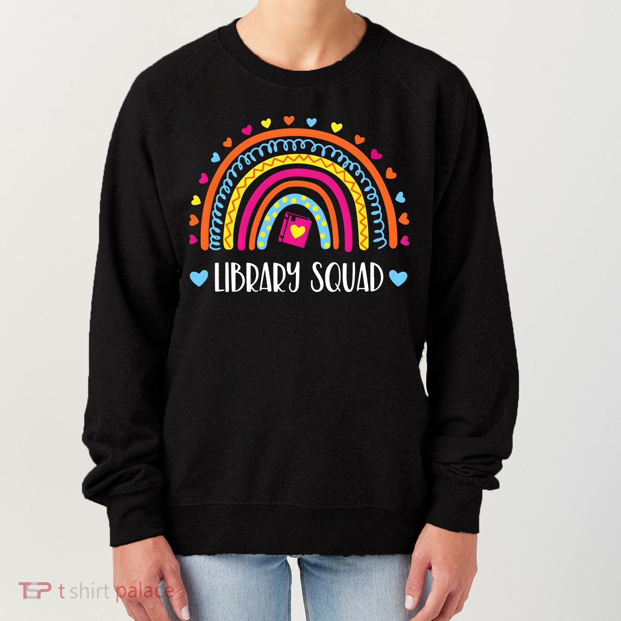 Womens Library Squad Librarian Bookworm Book Lover VNeck Women's Sweatshirt