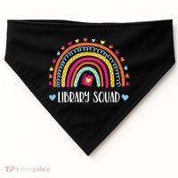 Womens Library Squad Librarian Bookworm Book Lover VNeck USA-Made Doggie Bandana thumb 0