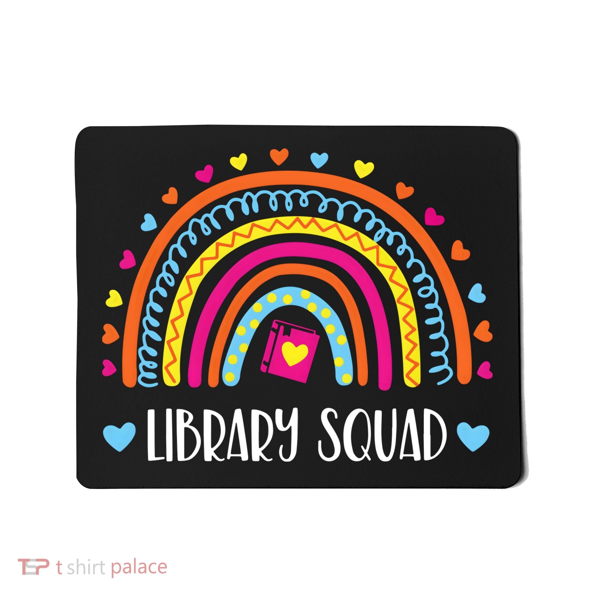 Womens Library Squad Librarian Bookworm Book Lover VNeck Mousepad