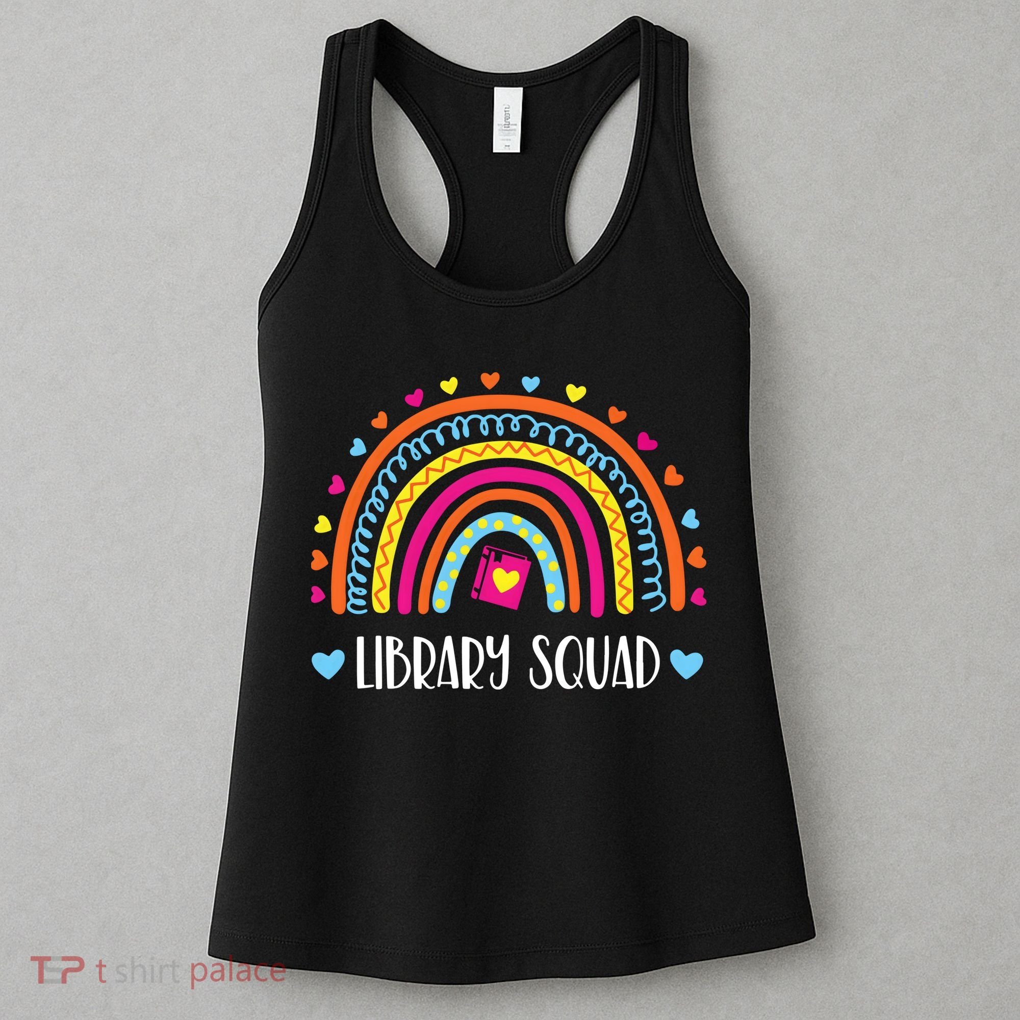 Womens Library Squad Librarian Bookworm Book Lover VNeck Women's Tank Top