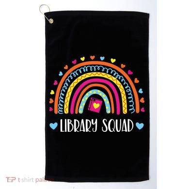 Womens Library Squad Librarian Bookworm Book Lover VNeck Golf Towel