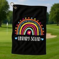 Womens Library Squad Librarian Bookworm Book Lover VNeck Golf Towel thumb 1