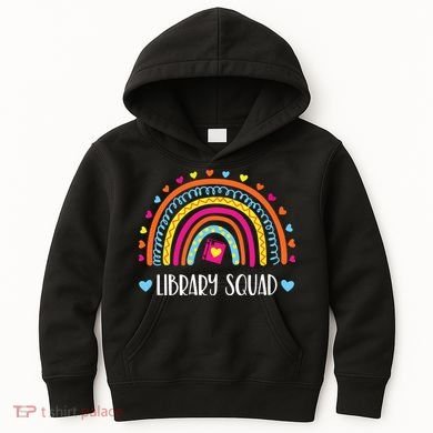 Womens Library Squad Librarian Bookworm Book Lover VNeck Kids Hoodie