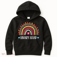 Womens Library Squad Librarian Bookworm Book Lover VNeck Kids Hoodie thumb 0