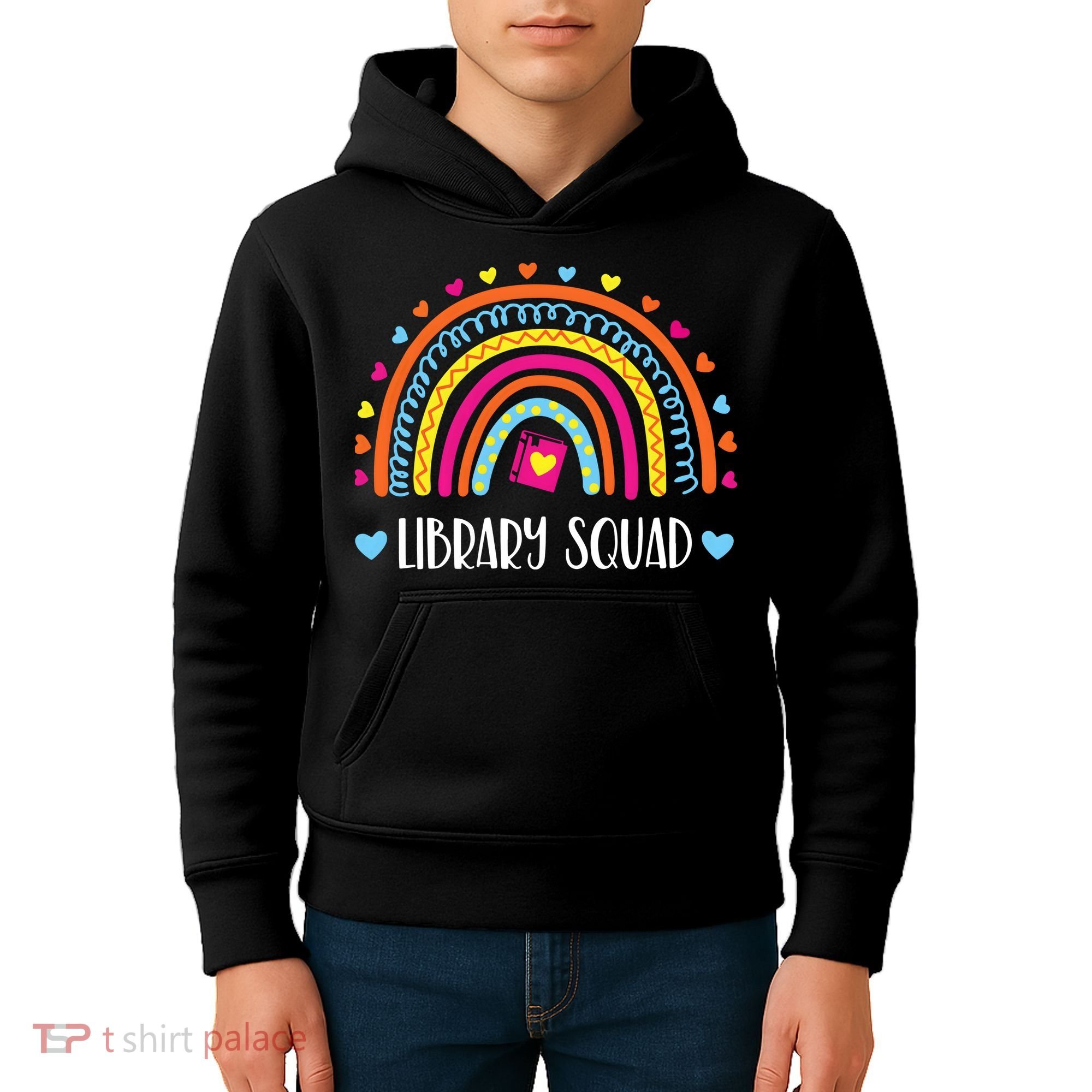 Womens Library Squad Librarian Bookworm Book Lover VNeck Kids Hoodie