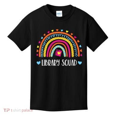 Womens Library Squad Librarian Bookworm Book Lover VNeck Kids T-Shirt