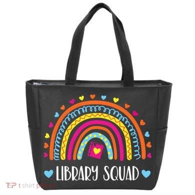 Womens Library Squad Librarian Bookworm Book Lover VNeck Tote Bag