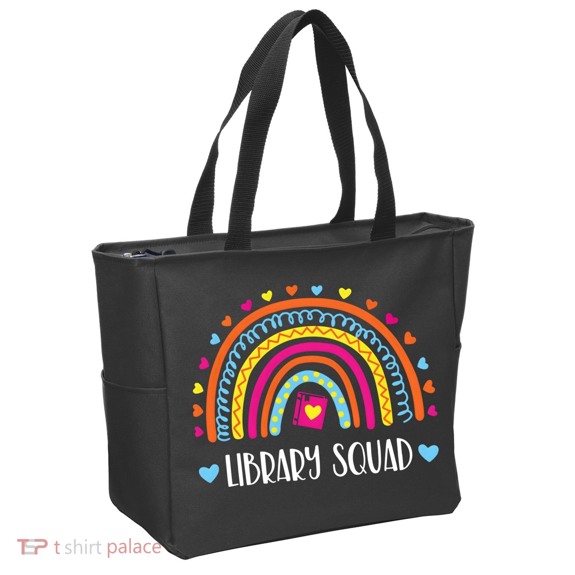 Womens Library Squad Librarian Bookworm Book Lover VNeck Tote Bag