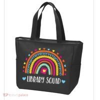 Womens Library Squad Librarian Bookworm Book Lover VNeck Tote Bag thumb 3