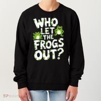 Who Let The Frogs Out Green Frog Lover  Women's Sweatshirt thumb 0