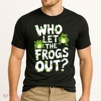 Who Let The Frogs Out Green Frog Lover  Cooling Performance Crew T-Shirt thumb 2
