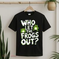 Who Let The Frogs Out Green Frog Lover  T-Shirt thumb 2