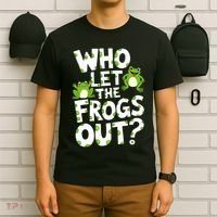Who Let The Frogs Out Green Frog Lover  T-Shirt thumb 6