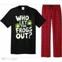 Who Let The Frogs Out Green Frog Lover  Pajama Set thumb 0