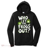Who Let The Frogs Out Green Frog Lover  Women's Hoodie thumb 0