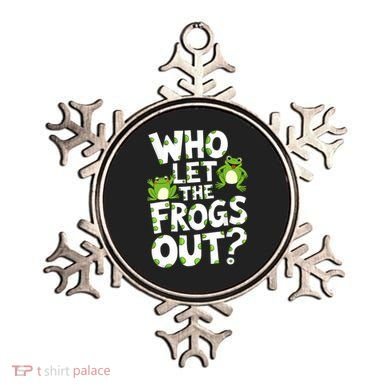 Who Let The Frogs Out Green Frog Lover  Ornament