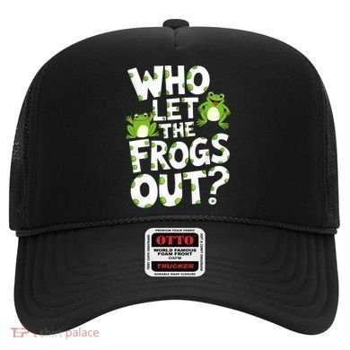 Who Let The Frogs Out Green Frog Lover  Hat