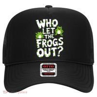 Who Let The Frogs Out Green Frog Lover  Hat thumb 0