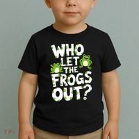 Who Let The Frogs Out Green Frog Lover  Toddler T-Shirt thumb 2