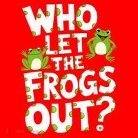 Who Let The Frogs Out Green Frog Lover  Santa Hat thumb 1