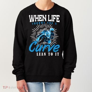 When Life Throws You A Curve Lean Into It Motorcycle Women's Sweatshirt