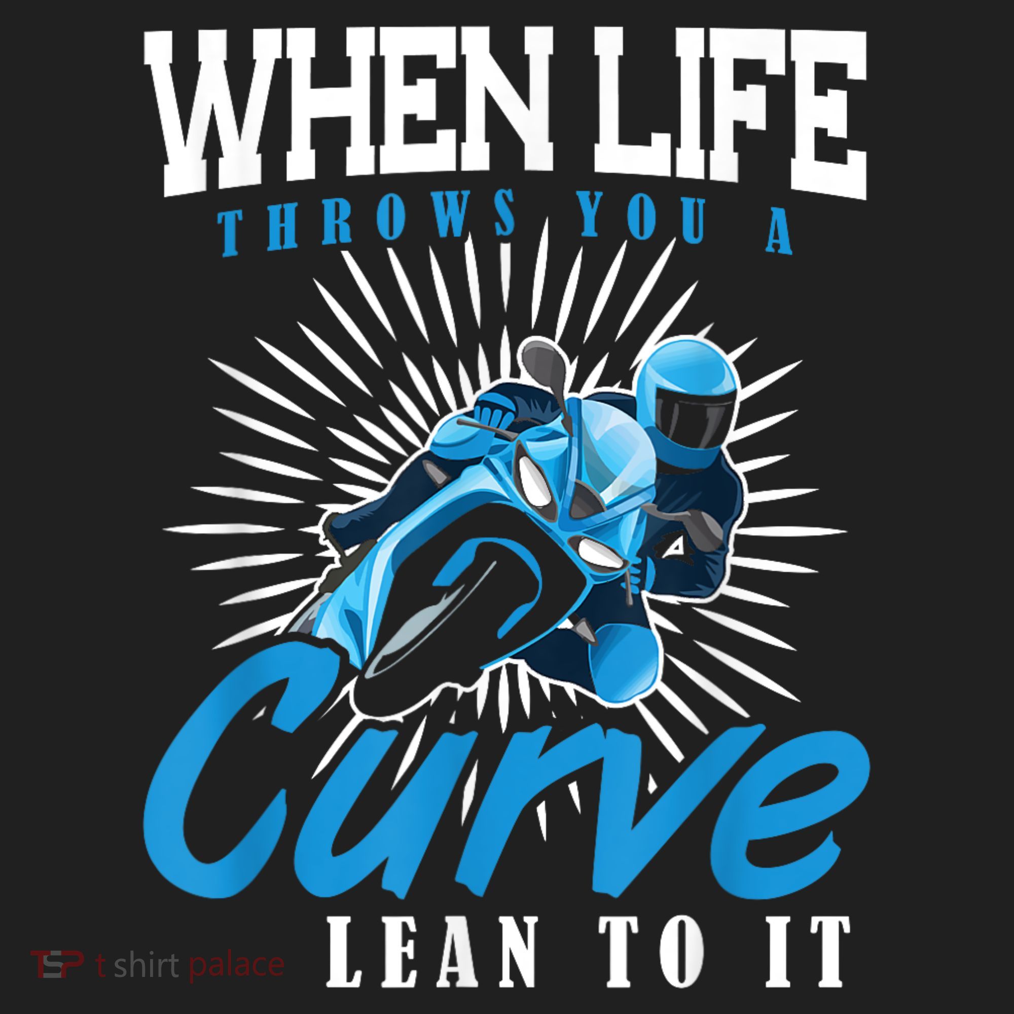 When Life Throws You A Curve Lean Into It Motorcycle Women's Sweatshirt