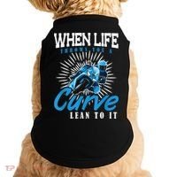 When Life Throws You A Curve Lean Into It Motorcycle Doggie Tank thumb 0