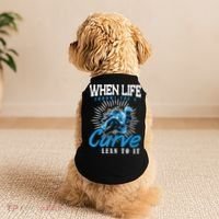 When Life Throws You A Curve Lean Into It Motorcycle Doggie Tank thumb 2