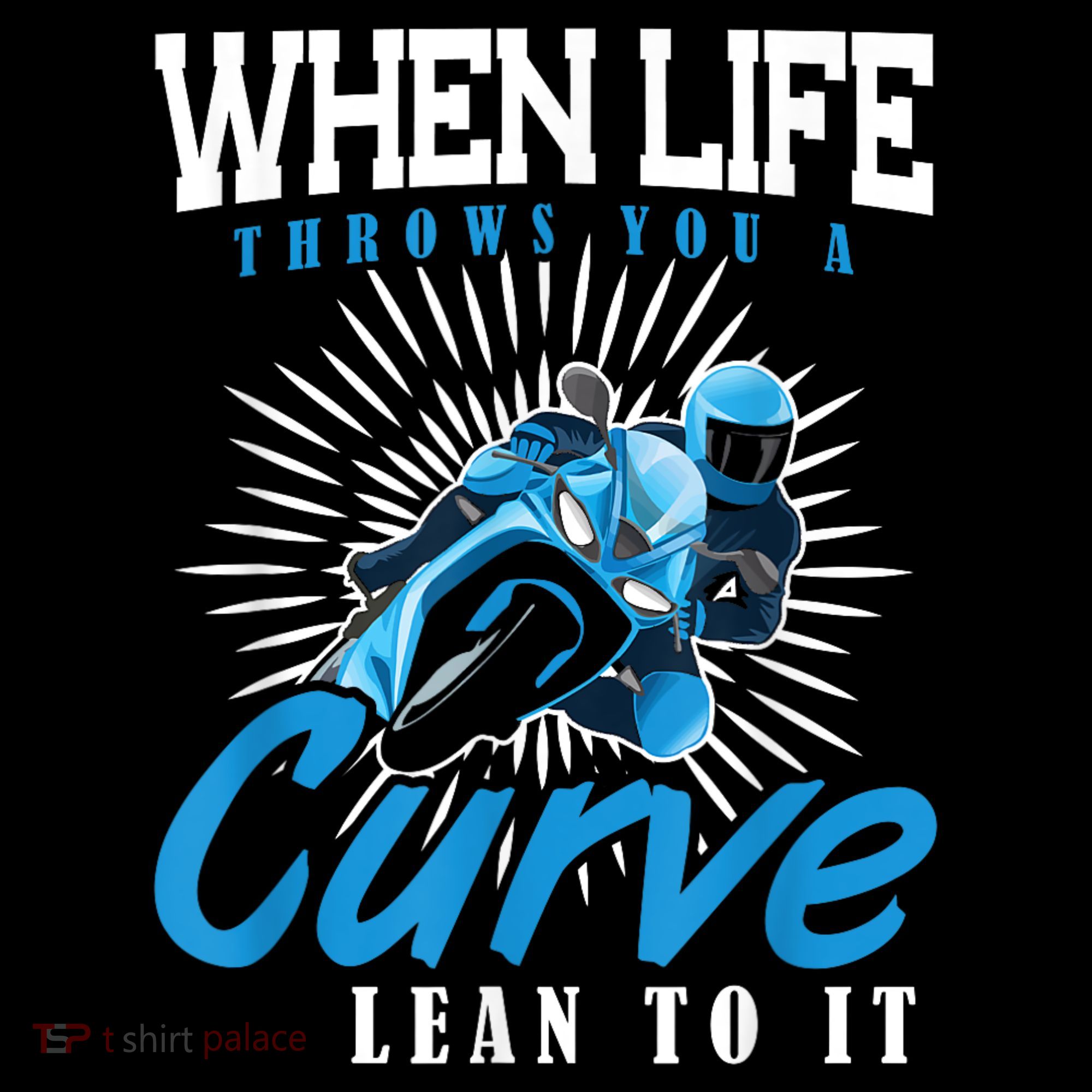 When Life Throws You A Curve Lean Into It Motorcycle Mousepad