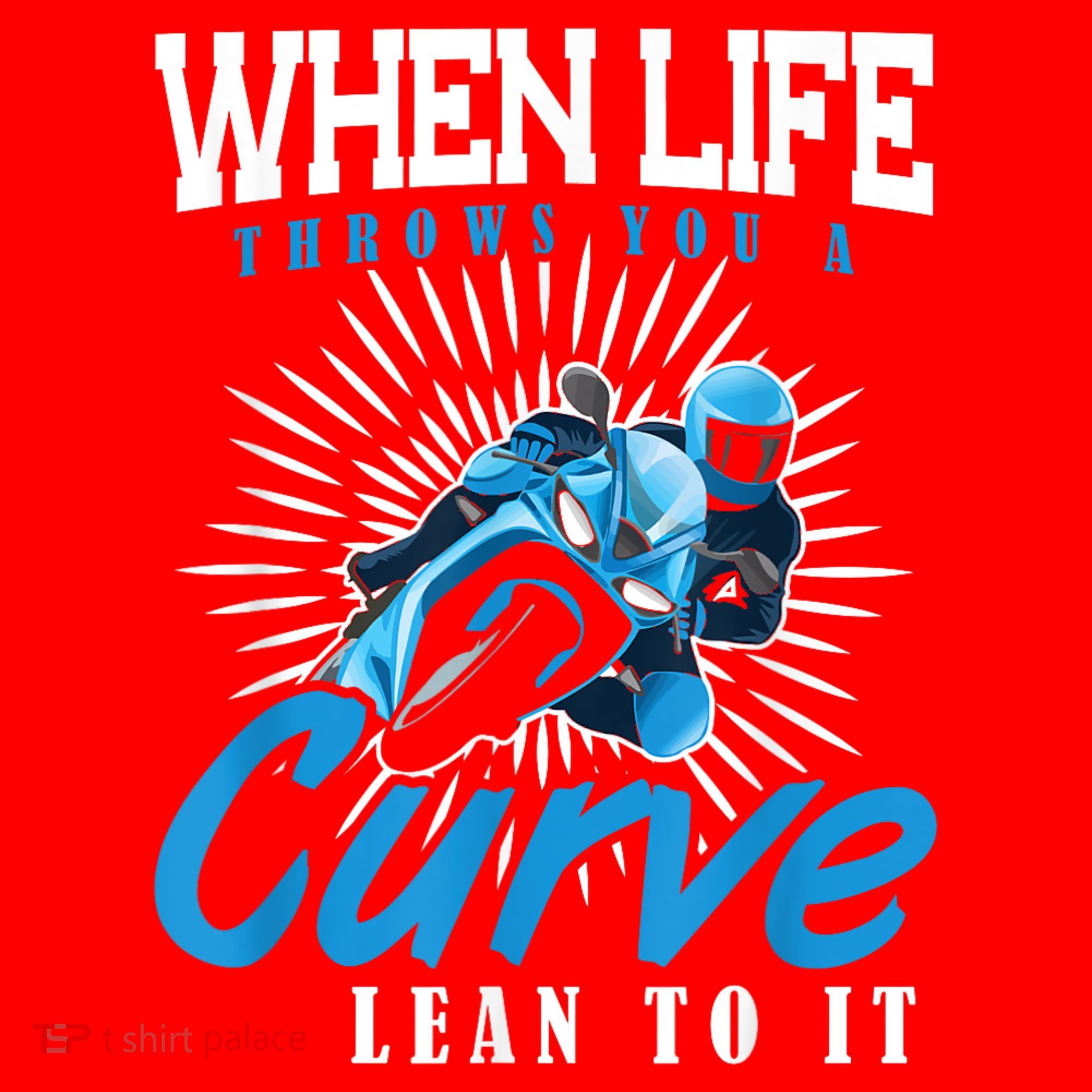 When Life Throws You A Curve Lean Into It Motorcycle Santa Hat