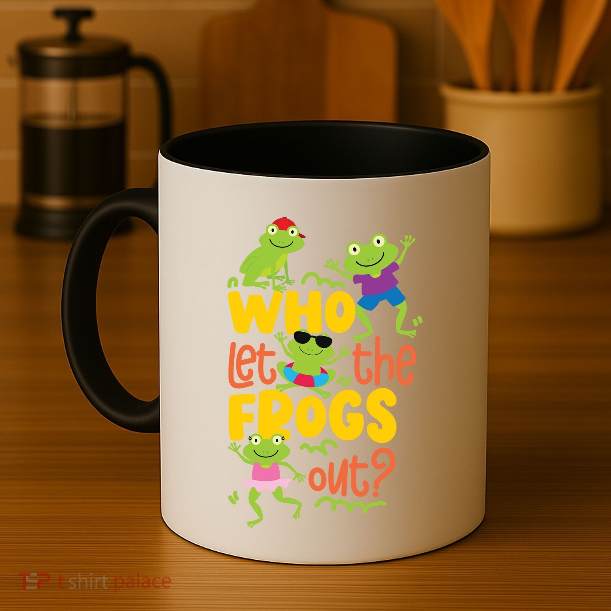 Who Let The Frogs Out Cute Gift Coffee Mug