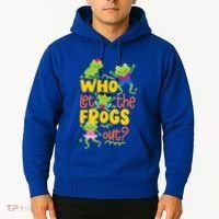 Who Let The Frogs Out Cute Gift Hoodie thumb 2