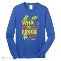 Who Let The Frogs Out Cute Gift Long Sleeve Shirt thumb 0