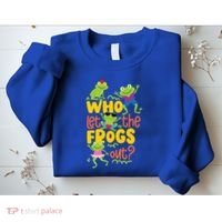 Who Let The Frogs Out Cute Gift Sweatshirt thumb 2